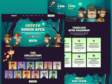 NFT Portfolio PSD Template.