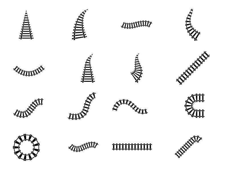 Train way logo vector by Upgraphic ~ EpicPxls