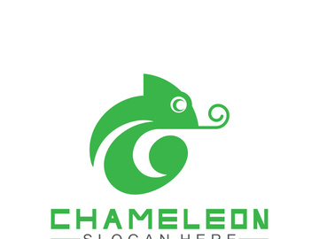 Chameleon logo design template. Vector illustration