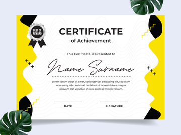 Modern certificate design template