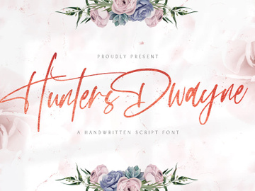 Hunthers Dwayne - Handwritten Font