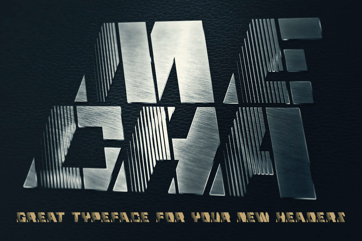 Mecha Grunge - 免费字体(Mecha Grunge - Free Font)插图3