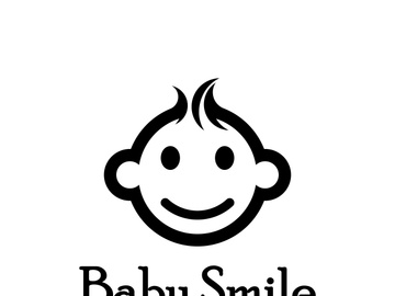 Cute Happy Baby Face Smile Logo Template