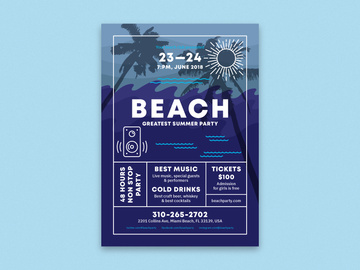 Beach Poster Template