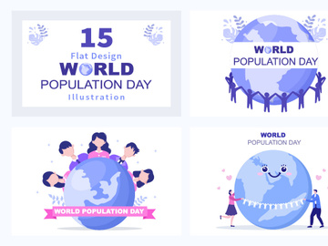 15 World Population Day Illustration