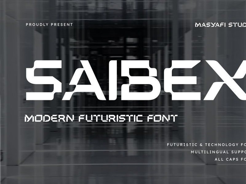Saibex | Futuristic Technology Font by Masyafi Studio ~ EpicPxls