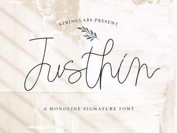 Justhin - Monoline Signature Font