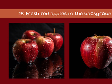 Fresh red apples in the background