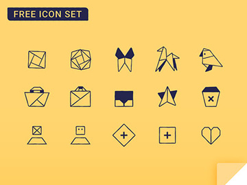 Free Origami Icon Set