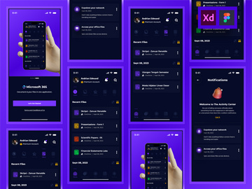 Microsoft Office 365 App UI Kits