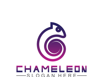Chameleon logo design template. Vector illustration