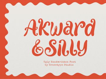 Akward Silly | Handwritten Font
