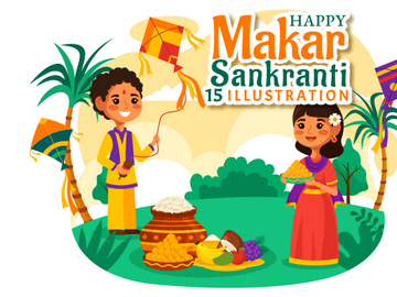 15 Makar Sankranti Illustration