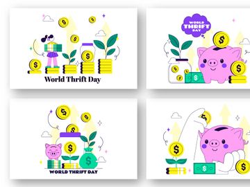 10 World Thrift Day Illustration