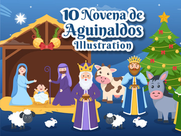 10 Novena De Aguinaldos Holiday Illustration