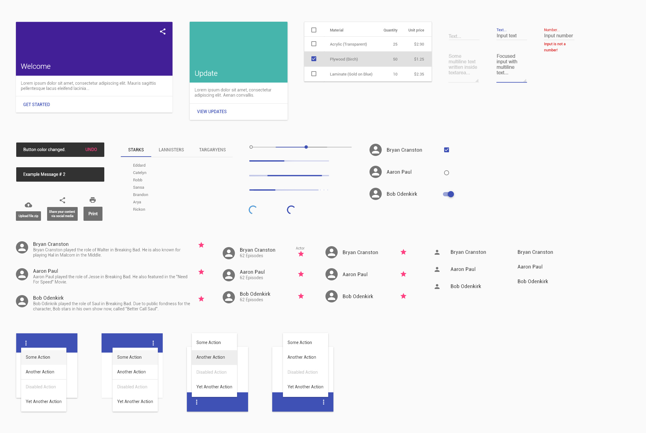 Material Design Lite UI Kit(Material Design Lite UI Kit)插图2