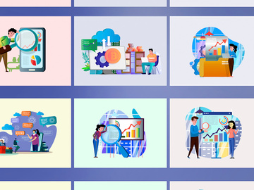 Isometric Modern Illustration 6-Set
