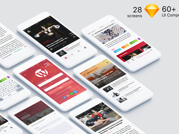MB UI Kit - Cross Platform design for Newspaper, Blog & Magazine