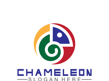Chameleon logo design template. Vector illustration
