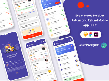 Ecommerce Product Return and Refund Mobile App UI Kit