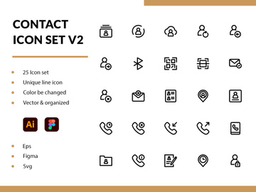 Contact Icon Set V2