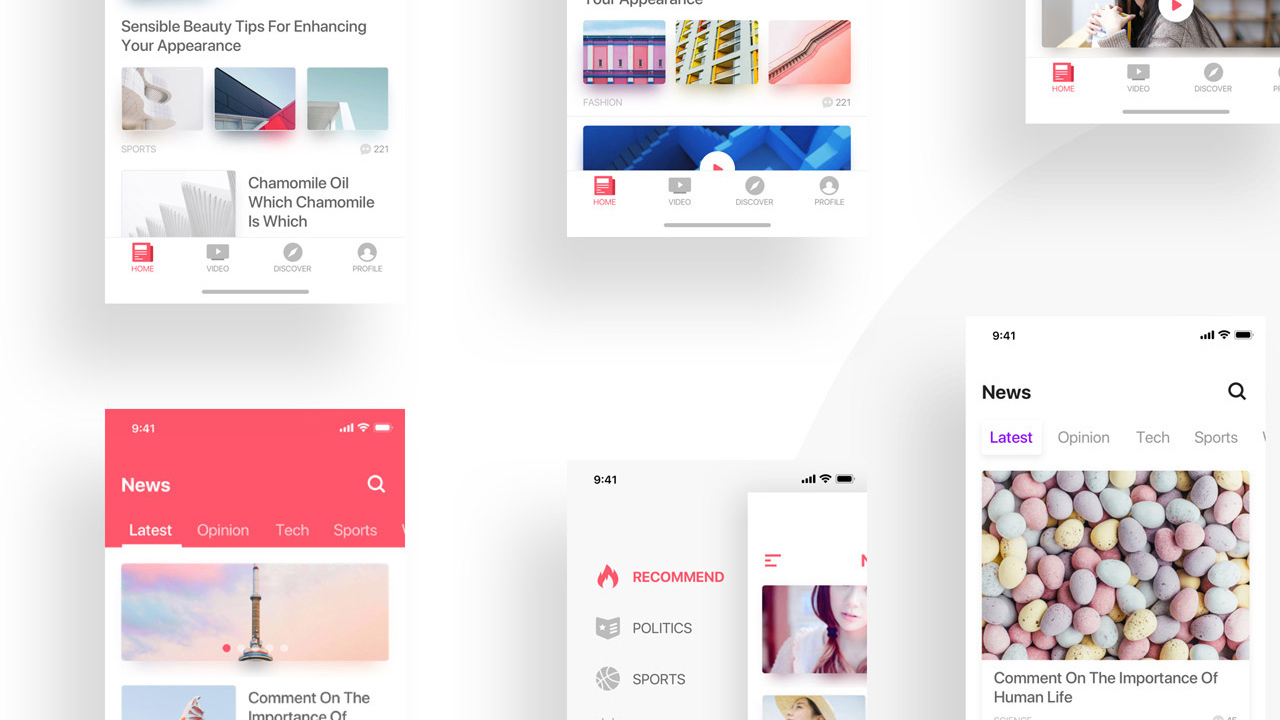 新闻APP UI套件(News APP UI Kit)插图2