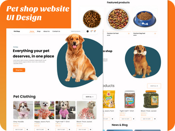 Pet Shop Website UI Design – One Stop for Pets