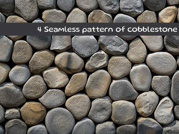 Seamless pattern of cobblestone background