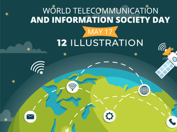12 World Telecommunication and Information Society Day Illustration