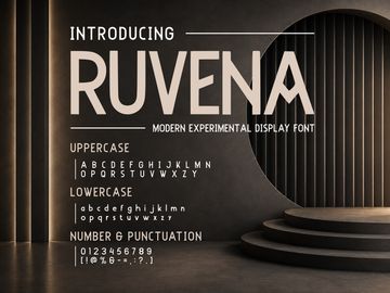 RUVENA – Modern Experimental Display Font