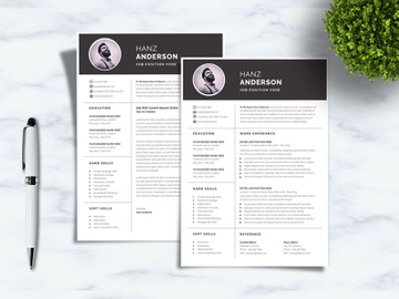 Monochrome CV / Resume template
