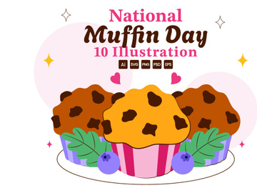 10 National Muffin Day Illustration