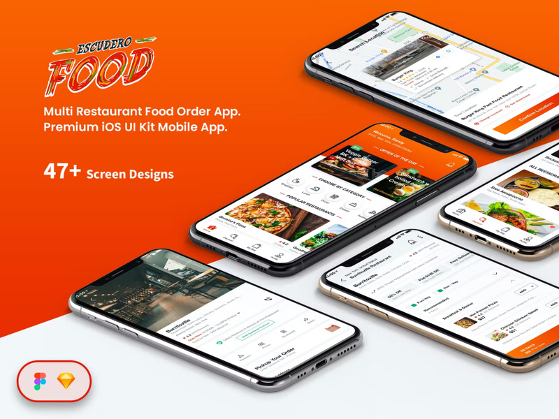 Food IOS app by Vision Design Studio ~ EpicPxls