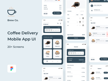 Brew co. Coffee Delivery Mobile App UI