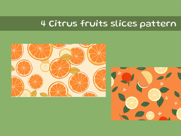 Colorful fruits slices pattern