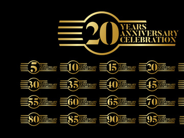 Anniversary logo template Vector design birthday celebration