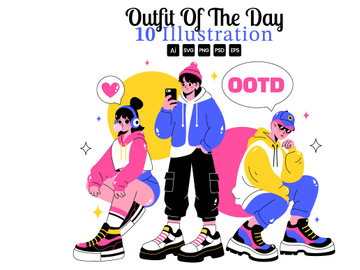 10 Outfit of the Day OOTD Illustration