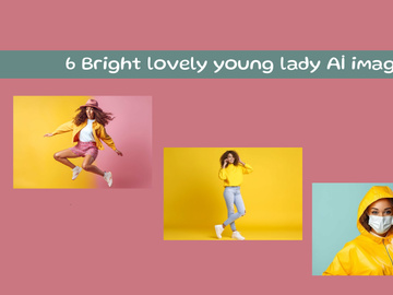 Bright lovely young lady Aİ image