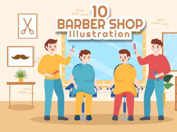 10 Barber Shop Illustration