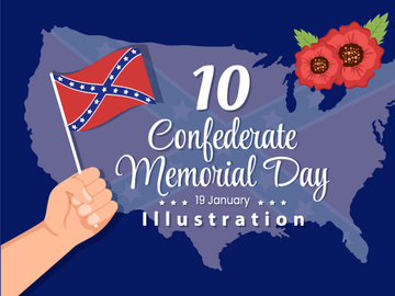 10 Confederate Memorial Day Illustration