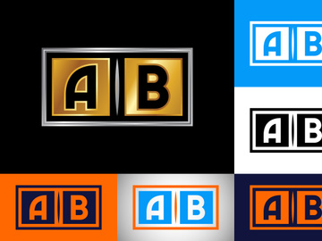 Initial Letter A B Logo Design Vector Template. Graphic Alphabet Symbol For Corporate Business Identity