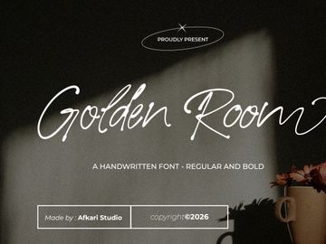 Golden Room - Handwritten Script Font
