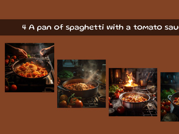 A pan of spaghetti with a tomato sauce