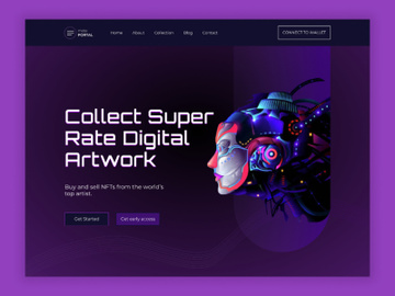 NFT- Digital artwork Marketplace lending Page