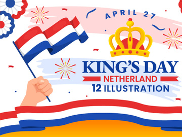 12 Kings Netherlands Day Illustration