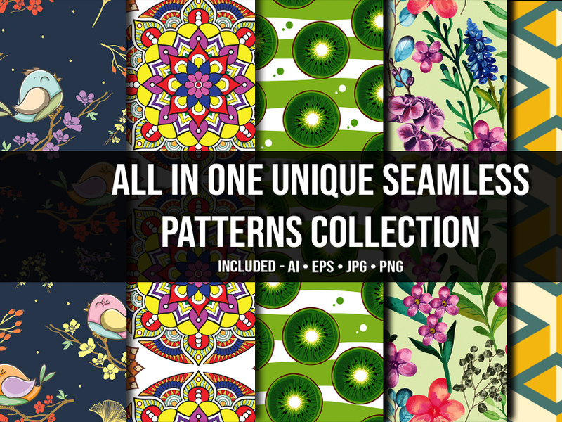 All in One Unique Seamless Patterns Collection by Jubair ~ EpicPxls