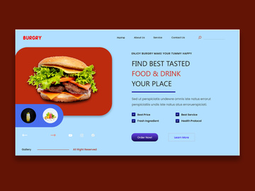 Burger Sale Landing Page Hero Header