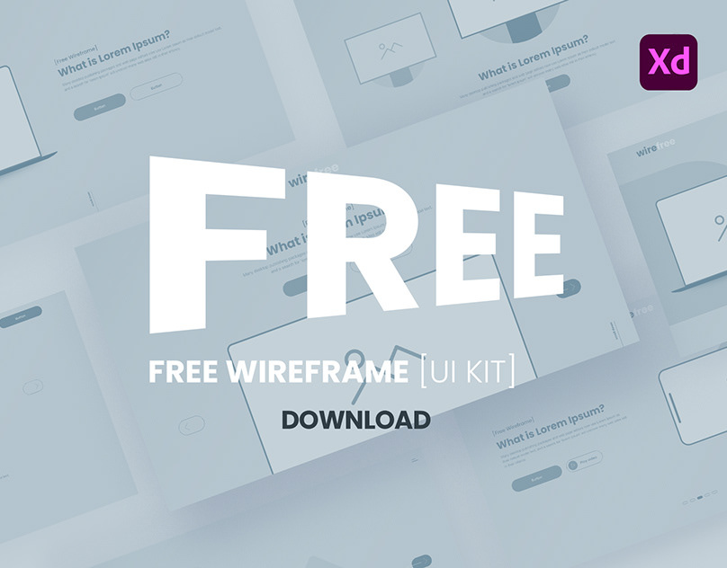 [免费] 线框UI工具包 - Adobe XD([Free] Wireframe UI Kit - Adobe XD)插图