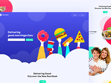 Doordash Food App Landing Page