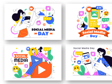 7 Social Media Day Illustration